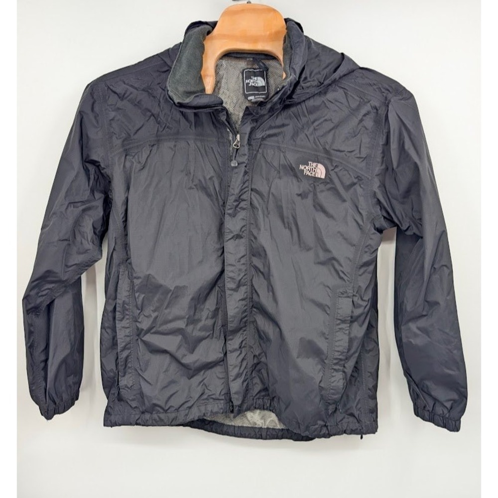 The North Face Hyvent Jacket Full zip Black Waterproof Windbreaker Jacket sz XL